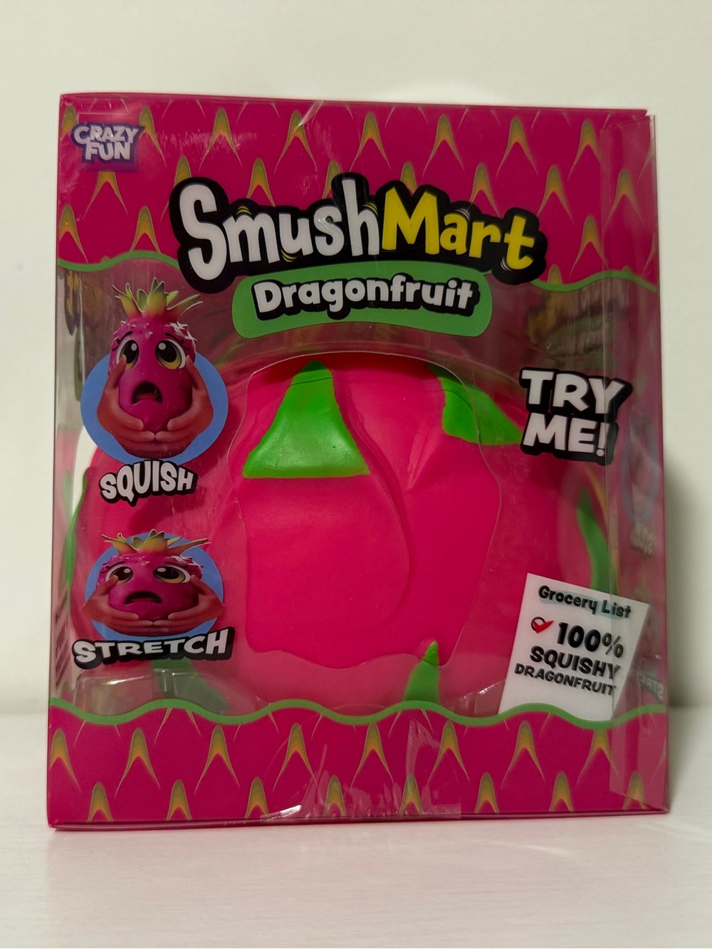SmushMart Dragonfruit Giant Squishy Fidget Toy Pink Fruit NEW